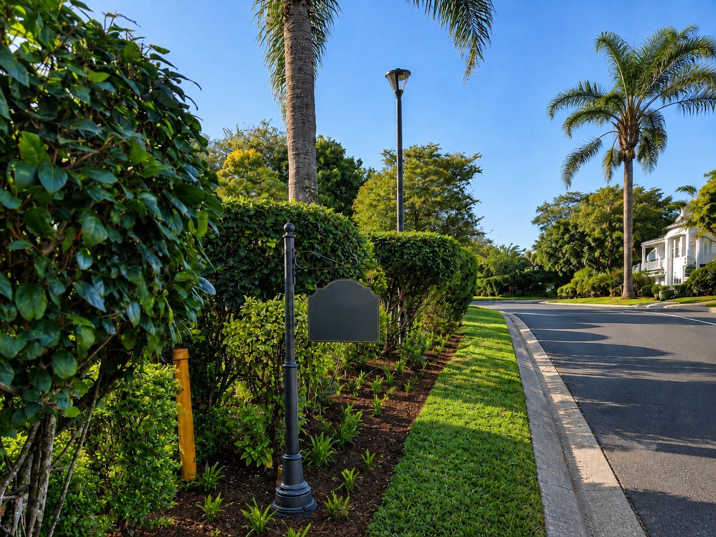 Pruning and hedging topiary garden